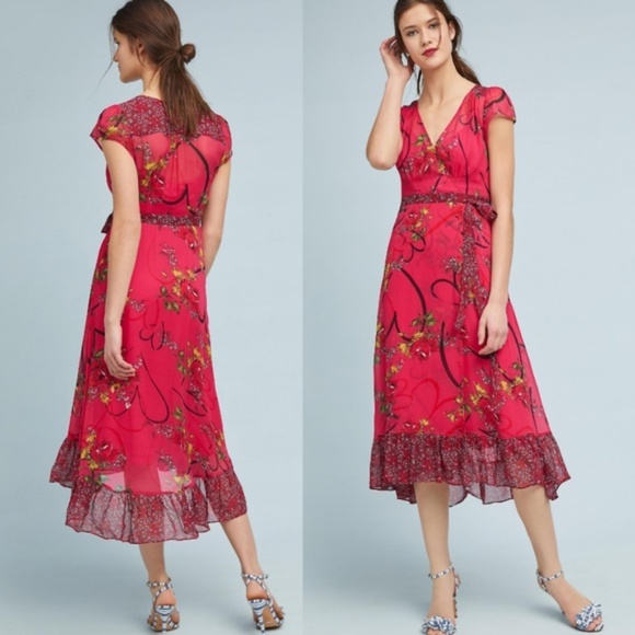 Anthropologie Dresses & Skirts - Anthropologie Maeve Valentine Wrap Dress new nwt size 4